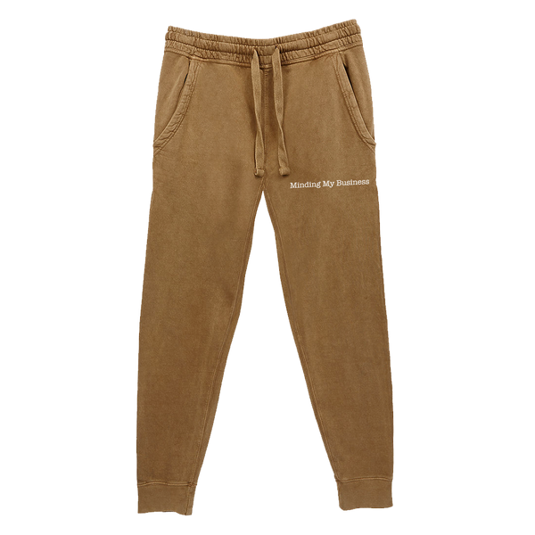 MINDING MY OWN BUSINESS JOGGERS - VINTAGE BROWN