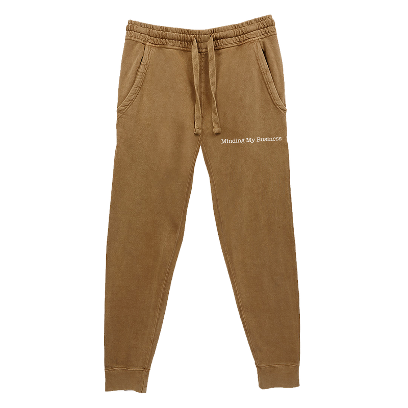 MINDING MY OWN BUSINESS JOGGERS - VINTAGE BROWN